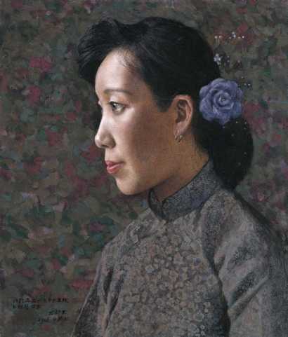 尤劲东 1985年 阿琴肖像
